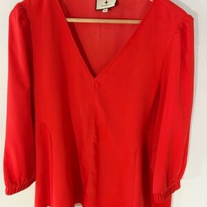 Tuckernuck Red Easton Blouse